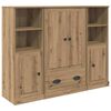 vidaXL Haut Armoire 3 pcs Ch&ecirc;ne artisanal Bois d'ing&eacute;nierie