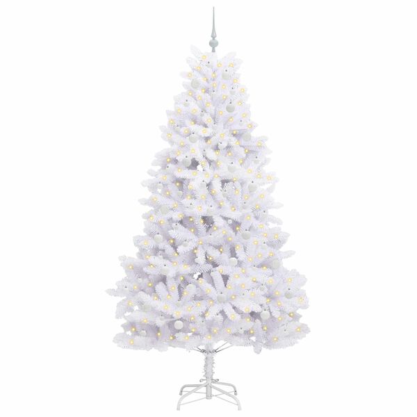 vidaXL Sapin de No&euml;l Artificiel &agrave; Branches Articul&eacute;es Blanc 240 cm