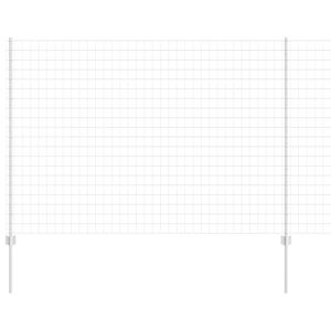 vidaXL Cl&ocirc;ture Euro avec poteau 10 x 1,5 m Acier galvanis&eacute; Argent&eacute;