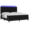 vidaXL Lit &agrave; ressorts avec matelas avec LED Noir 200 x 200 cm tissu