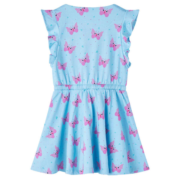 Robe pour enfants avec boutons sans manches bleu 104