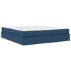 vidaXL Lit avec rangement et matelas Bleu 160 x 200 cm Polyester