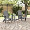 vidaXL Chaise de jardin 3 pcs Gris clair Poly&eacute;thyl&egrave;ne