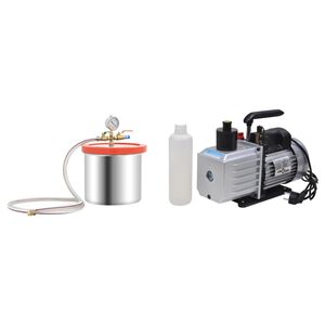 vidaXL Chambre &agrave; vide avec pompe &agrave; 2 &eacute;tages 7,4 L