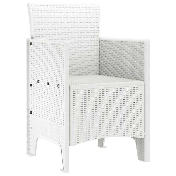 vidaXL Chaise de jardin 2 pcs Blanc 53 x 49 x 85 cm Polypropyl&egrave;ne