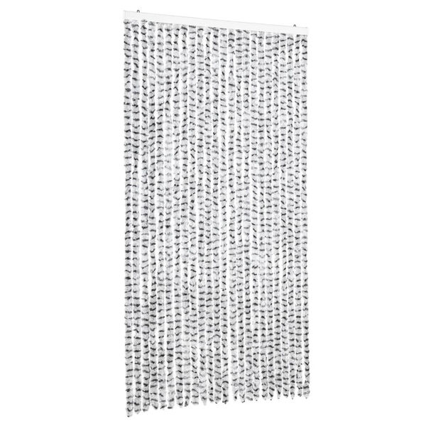vidaXL Rideau anti-mouches gris clair et gris fonc&eacute; 100x200cm chenille