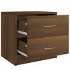 vidaXL Tables de chevet 2pcs ch&ecirc;ne marron 40x30x40cm bois d'ing&eacute;nierie
