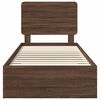 vidaXL Cadre de lit Chêne brun 75 x 190 cm Bois d'ingénierie