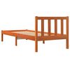 vidaXL Cadre de lit sans matelas cire marron 75x190 cm bois pin massif