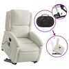 vidaXL Fauteuil de massage inclinable Cr&egrave;me Velours