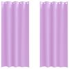 vidaXL Rideaux occultants avec anneaux 2 pc Pourpre 260 x 140 cm