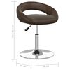vidaXL Tabouret de bar Marron Similicuir