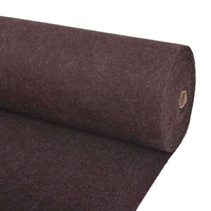 vidaXL Tapis Marron 1,2 x 20 m Polyester
