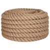 vidaXL Corde de jute 25 m de long 40 mm d'épaisseur