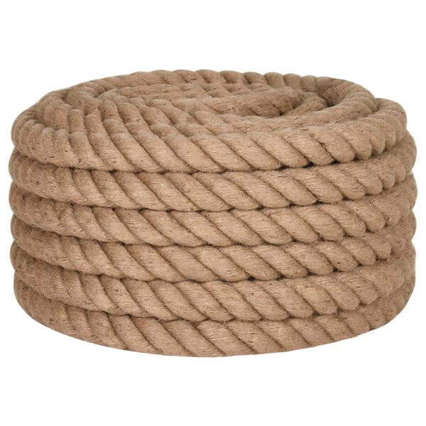 vidaXL Corde de jute 25 m de long 40 mm d'épaisseur