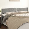 vidaXL T&ecirc;tes de lit Gris clair 160x5x78/88 cm Velours