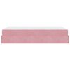 vidaXL Cadre de lit avec matelas avec matelas 2 pcs Rose Velours