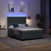 vidaXL Lit &agrave; ressorts avec matelas Gris fonc&eacute; 160 x 200 cm Velours