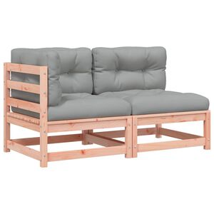 vidaXL Canap&eacute; de jardin avec coussins 2 places bois massif douglas