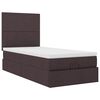 vidaXL Cadre de lit ottoman avec matelas marron fonc&eacute; 80x200 cm tissu