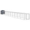 vidaXL Poulailler avec cour anthracite 117x1221x123 cm acier galvanis&eacute;