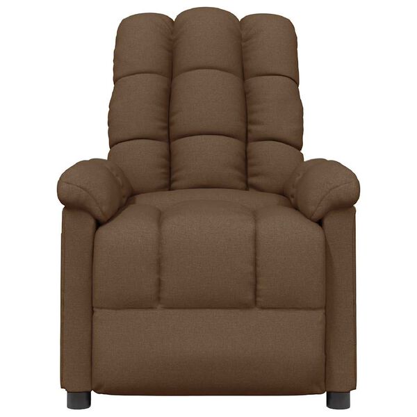 vidaXL Fauteuil inclinable Marron Tissu