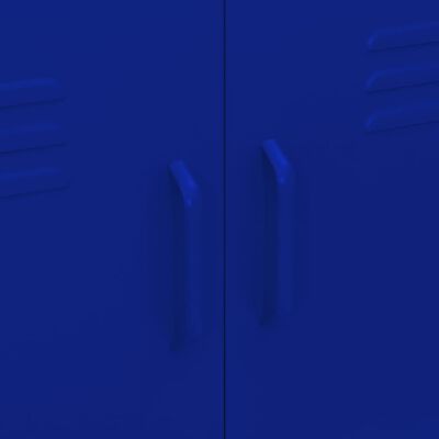 vidaXL Armoire de rangement Bleu marine 80x35x101,5 cm Acier