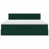 vidaXL Cadre de lit ottoman avec matelas vert fonc&eacute; 200x200 cm velours