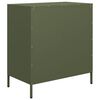 vidaXL Buffet vert olive 68x39x73,5 cm acier lamin&eacute; &agrave; froid