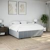 vidaXL Cadre de lit sans matelas gris clair 200x200 cm tissu
