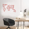Homemania D&eacute;coration murale Carte du monde 100x58 cm Acier Rouge