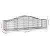 vidaXL Paniers à gabions arqués 10 pcs 200x50x40/60 cm fer galvanisé