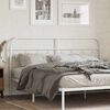 vidaXL T&ecirc;te de lit de remplacement m&eacute;tal blanc 183 cm