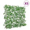 vidaXL Treillis de lierre artificiel extensible vert 5 pcs 186x30 cm
