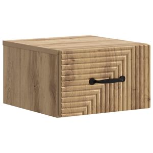 vidaXL Cabinet de chevet mural Ch&ecirc;ne artisanal 34,5 x 33 x 20 cm