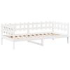 vidaXL Lit de jour avec toit sans matelas blanc 80x200 cm bois massif