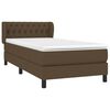 vidaXL Sommier &agrave; lattes de lit avec matelas Marron fonc&eacute; 90x190 cm
