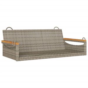 vidaXL Balancelle gris 109x62x40 cm r&eacute;sine tress&eacute;e