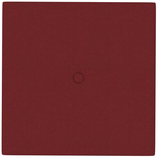 vidaXL Panneaux muraux 12 pcs Rouge bordeaux 30x30 cm Tissu 1,08 m&sup2;
