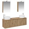 vidaXL Ensemble d'armoire de salle de bain 5 pcs Ch&ecirc;ne artisanal