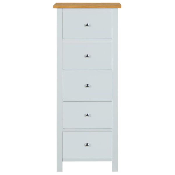 vidaXL Commode haute 45x32x115 cm Bois de ch&ecirc;ne massif