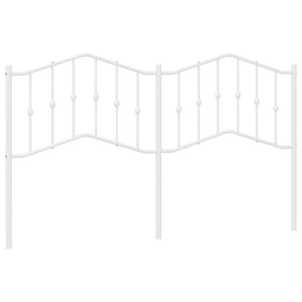 vidaXL Tête de lit métal blanc 160 cm