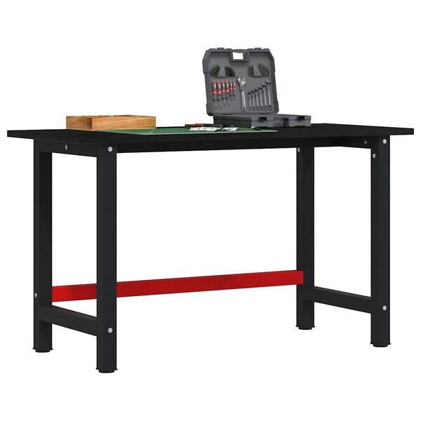 vidaXL &Eacute;tabli marron fonc&eacute; 140x60x81,5 cm bois de ch&ecirc;ne massif