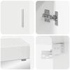 vidaXL Ensemble de mobilier de salle de bain TULUM Blanc brillant