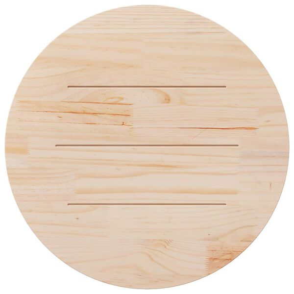 vidaXL Dessus de table Ø80x2,5 cm Bois de pin massif