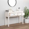 vidaXL Table console Blanc 100x35x75 cm Bois massif de pin
