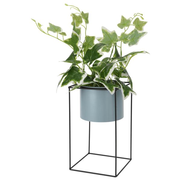 H&S Collection Plante artificielle en pot avec support en m&eacute;tal 44 cm