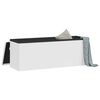 vidaXL Banc de rangement pliable blanc PVC