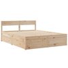 vidaXL Lit avec tiroirs et matelas 140x200 cm bois massif de pin