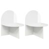 vidaXL Table de chevet 2 pcs Blanc brillant 48 x 49 x 65 cm